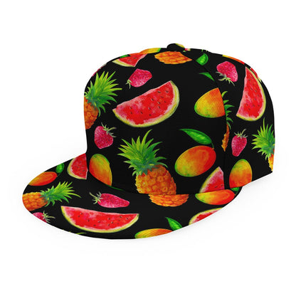 Mix Fruit Pineapple Pattern Print Snapback Cap