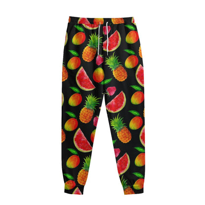 Mix Fruit Pineapple Pattern Print Sweatpants
