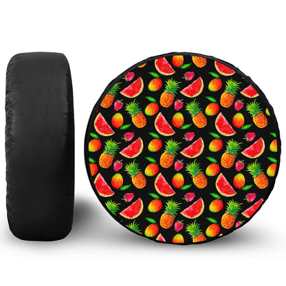 Mix Fruit Pineapple Pattern Print Tire Cover