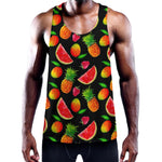 Mix Fruit Pineapple Pattern Print Training Tank Top
