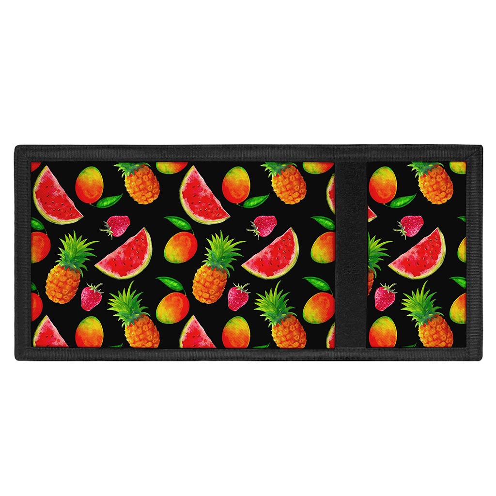 Mix Fruit Pineapple Pattern Print Trifold Wallet
