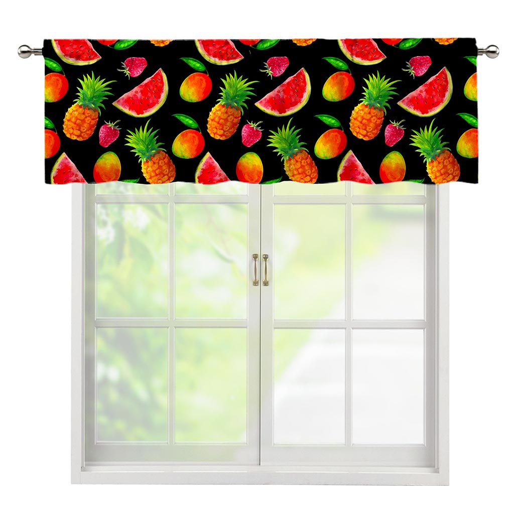 Mix Fruit Pineapple Pattern Print Window Valance