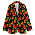 Mix Fruit Pineapple Pattern Print Women's Blazer