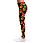 Mix Fruit Pineapple Pattern Print Women's Leggings