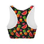 Mix Fruit Pineapple Pattern Print Women's Sports Bra