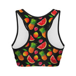 Mix Fruit Pineapple Pattern Print Women's Sports Bra