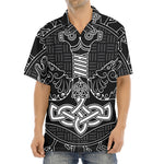 Mjolnir And Scandinavian Runes Print Aloha Shirt