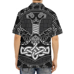 Mjolnir And Scandinavian Runes Print Aloha Shirt
