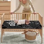 Mjolnir And Scandinavian Runes Print Baby Crib Sheet