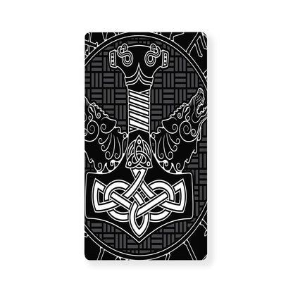 Mjolnir And Scandinavian Runes Print Baby Crib Sheet