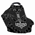 Mjolnir And Scandinavian Runes Print Baby Seat Cover