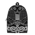 Mjolnir And Scandinavian Runes Print School Backpack