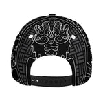 Mjolnir And Scandinavian Runes Print Baseball Cap