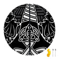 Mjolnir And Scandinavian Runes Print Basketball
