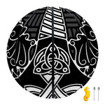 Mjolnir And Scandinavian Runes Print Basketball