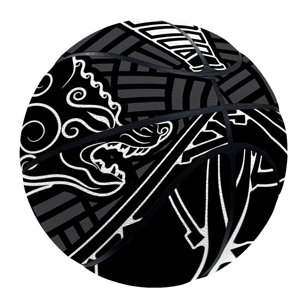 Mjolnir And Scandinavian Runes Print Basketball