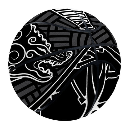 Mjolnir And Scandinavian Runes Print Basketball