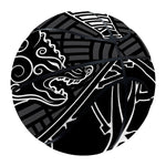 Mjolnir And Scandinavian Runes Print Basketball