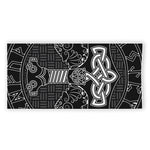 Mjolnir And Scandinavian Runes Print Beach Towel