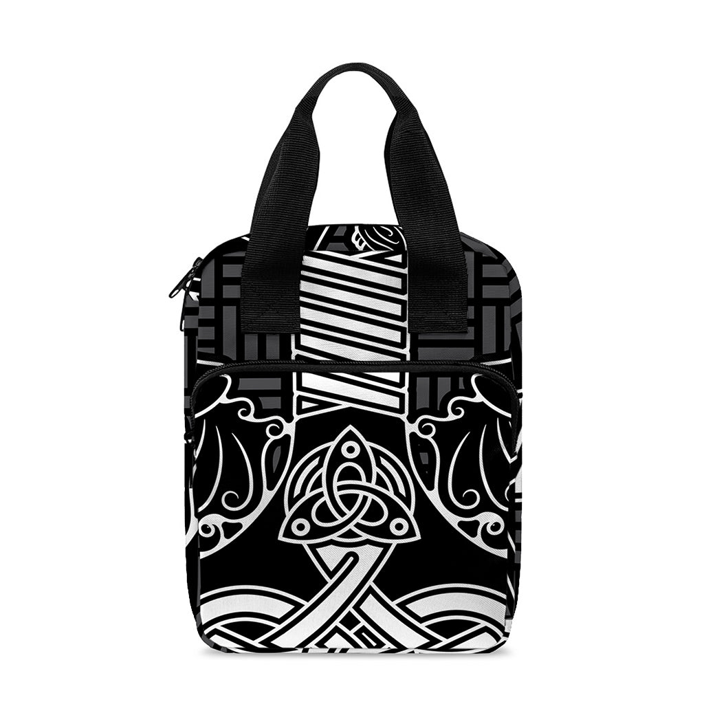 Mjolnir And Scandinavian Runes Print Bible Tote Bag