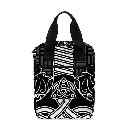 Mjolnir And Scandinavian Runes Print Bible Tote Bag