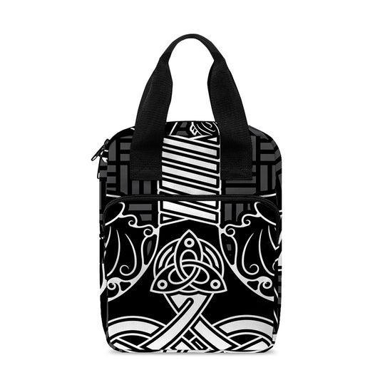 Mjolnir And Scandinavian Runes Print Bible Tote Bag