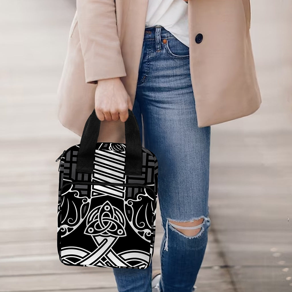 Mjolnir And Scandinavian Runes Print Bible Tote Bag