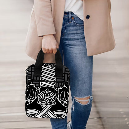 Mjolnir And Scandinavian Runes Print Bible Tote Bag