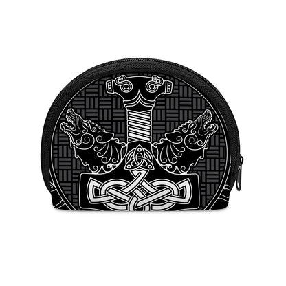 Mjolnir And Scandinavian Runes Print Coin Purse