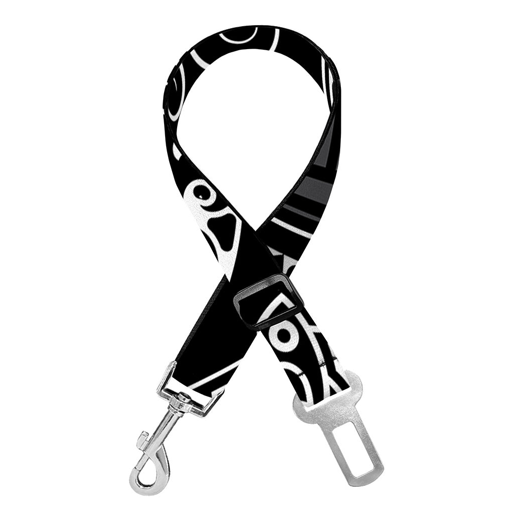 Mjolnir And Scandinavian Runes Print Dog Seat Belt