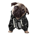 Mjolnir And Scandinavian Runes Print Dog Zip Up Hoodie