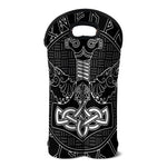 Mjolnir And Scandinavian Runes Print Double Neoprene Wine Tote