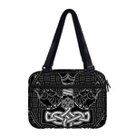 Mjolnir And Scandinavian Runes Print Double Strap Bible Bag