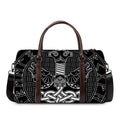 Mjolnir And Scandinavian Runes Print Duffel Bag