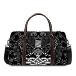 Mjolnir And Scandinavian Runes Print Duffle Bag