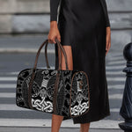 Mjolnir And Scandinavian Runes Print Duffle Bag