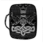 Mjolnir And Scandinavian Runes Print Front Pocket Bible Bag