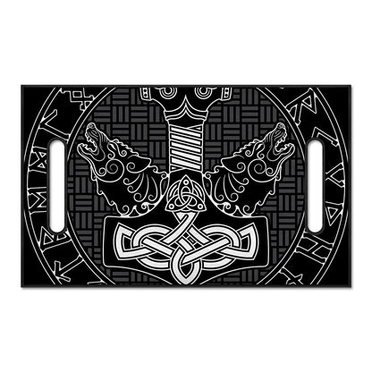 Mjolnir And Scandinavian Runes Print Golf Cart Seat Cover