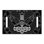Mjolnir And Scandinavian Runes Print Golf Cart Seat Cover