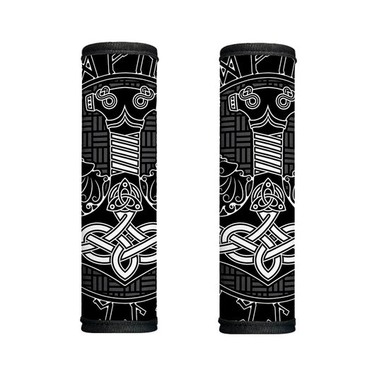Mjolnir And Scandinavian Runes Print Handle Covers