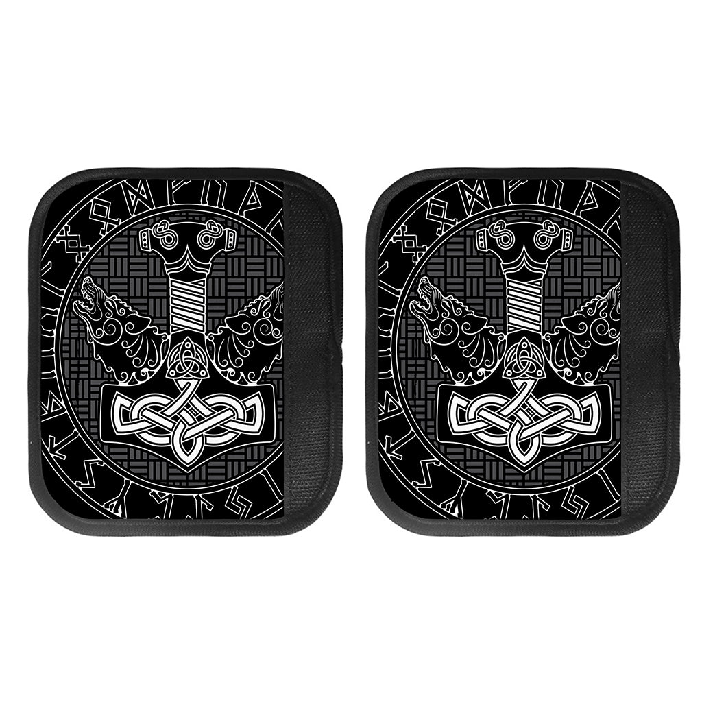 Mjolnir And Scandinavian Runes Print Handle Covers