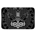 Mjolnir And Scandinavian Runes Print Indoor Door Mat