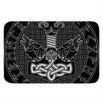 Mjolnir And Scandinavian Runes Print Indoor Door Mat