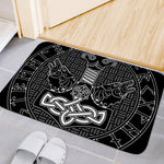Mjolnir And Scandinavian Runes Print Indoor Door Mat