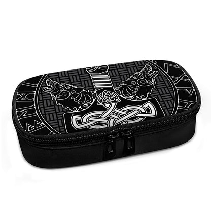 Mjolnir And Scandinavian Runes Print Insulin Cooler Travel Case