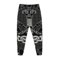Mjolnir And Scandinavian Runes Print Jogger Pants
