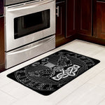 Mjolnir And Scandinavian Runes Print Kitchen Mat