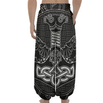 Mjolnir And Scandinavian Runes Print Lantern Pants