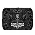 Mjolnir And Scandinavian Runes Print Laptop Sleeve