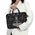Mjolnir And Scandinavian Runes Print Laptop Sleeve With Handle